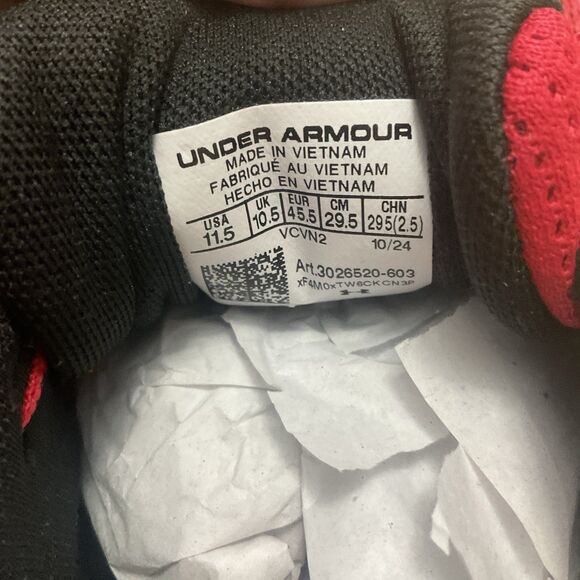 Under Armour HOVR Turbulence 2 Running Shoes Mens 11.5 Red 3026520-603 Comfort - Picture 4 of 6